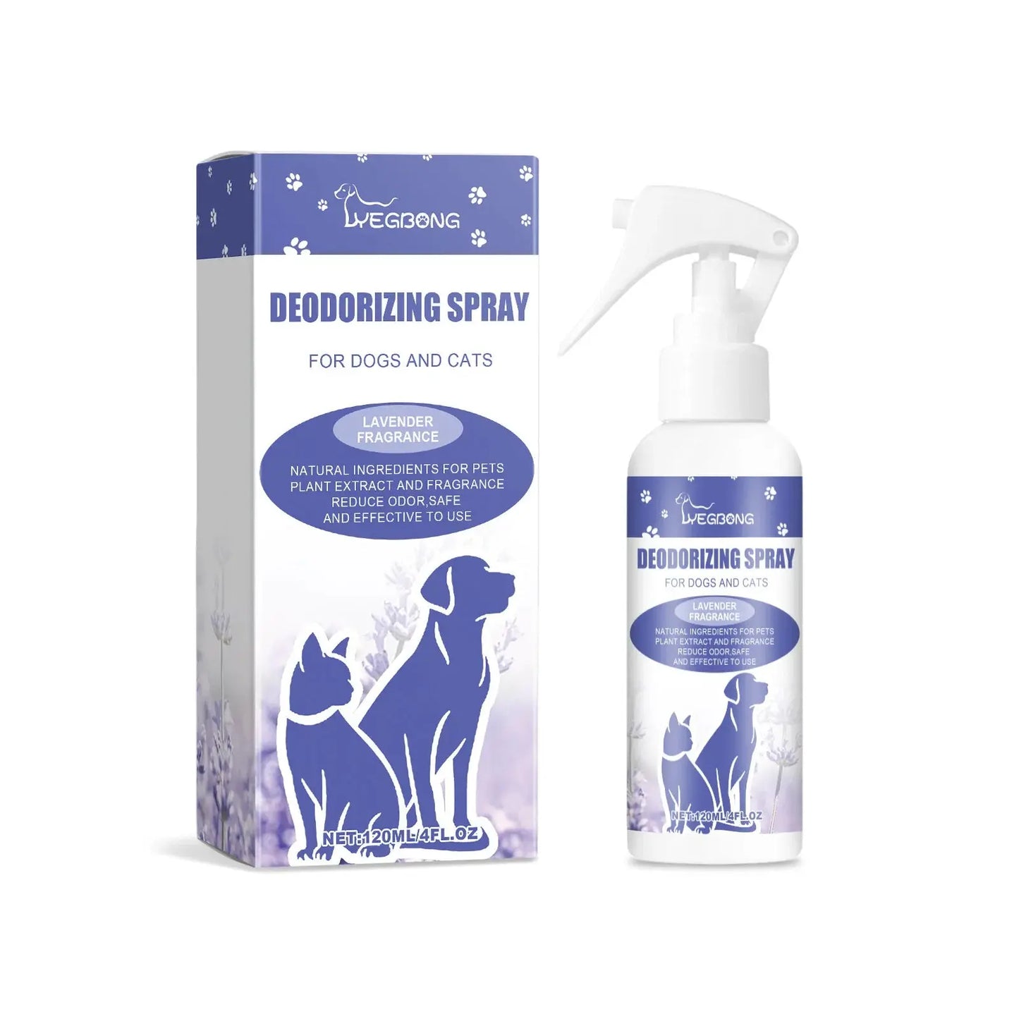 Pet Deodorant Spray for Cats & Dogs - Kitten Puppy Bad Breath Freshener Long-Lasting Perfume Odor Remover Pet Cleaning Supplies WLP Company