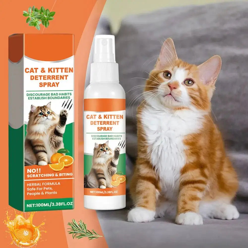 No Scratch Spray Repel Urinating Stop Sofa Chewing Gnawing Forbidden Area Natural Scratch Training Pet Training Liquid For Cats WLP Company