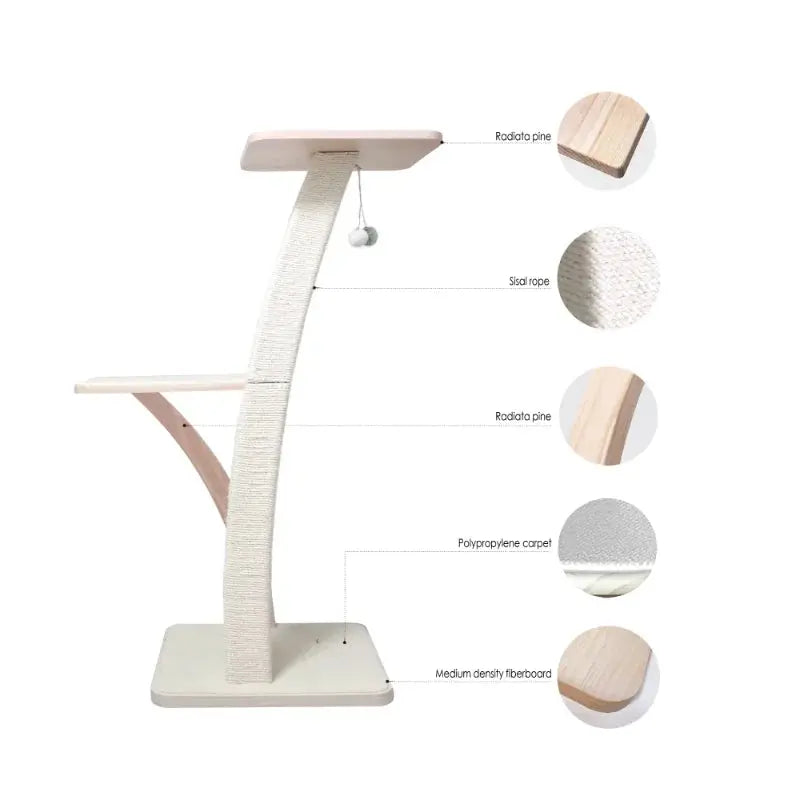 Solid Wood Cat Climbing Frame - Premium Quality WLP Company