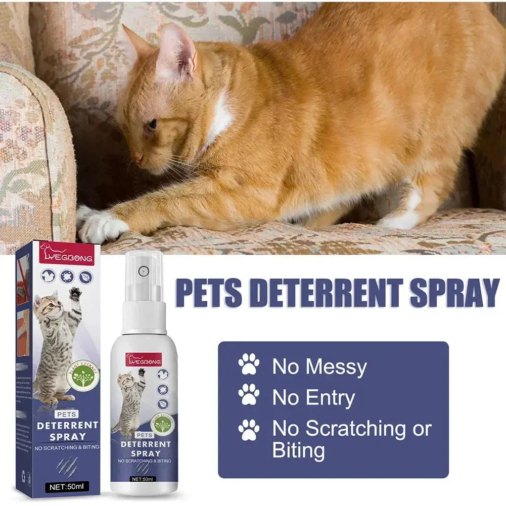 Cat Scratch Deterrent Spray Natural Scratching Training Aid Spray No Stimulation Orange Fragrance Sofa Furniture Protectors WLP Company