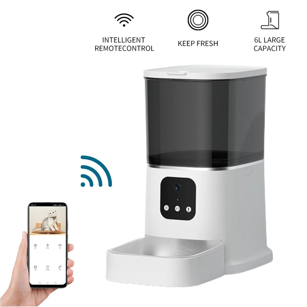 Iseebiz 3L Automatic Pet Feeder With Voice Record - Smart Feeding Solution