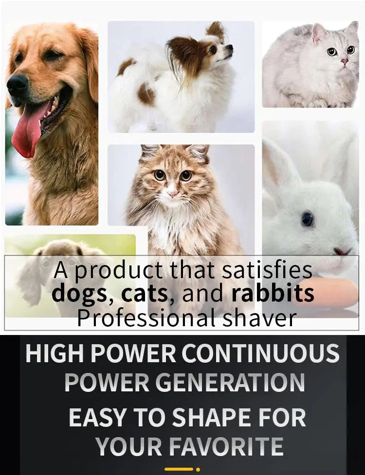 Professional Low Noise Dog Hair Clipper | Rechargeable | Pet Trimmer - Groomify WLP Company
