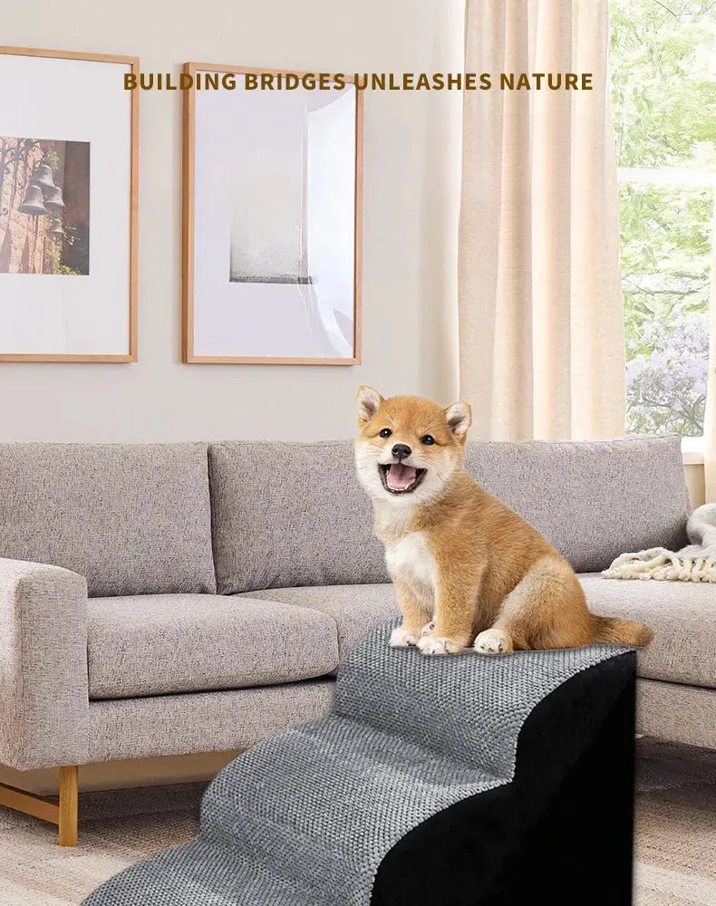 Pet 2/3 Step Dog Stair Cat Pet Ramp Ladder Washable Non Slip Removable Memory Foam Pet Products Ramp for Dog Pet Stairs for Dogs WLP Company