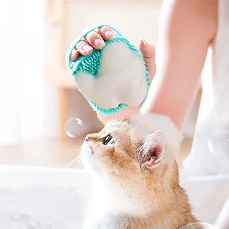 Pet bathing shower Soft Silicone Bathing Shower Massager | Gentle & Effective - PetCare WLP Company
