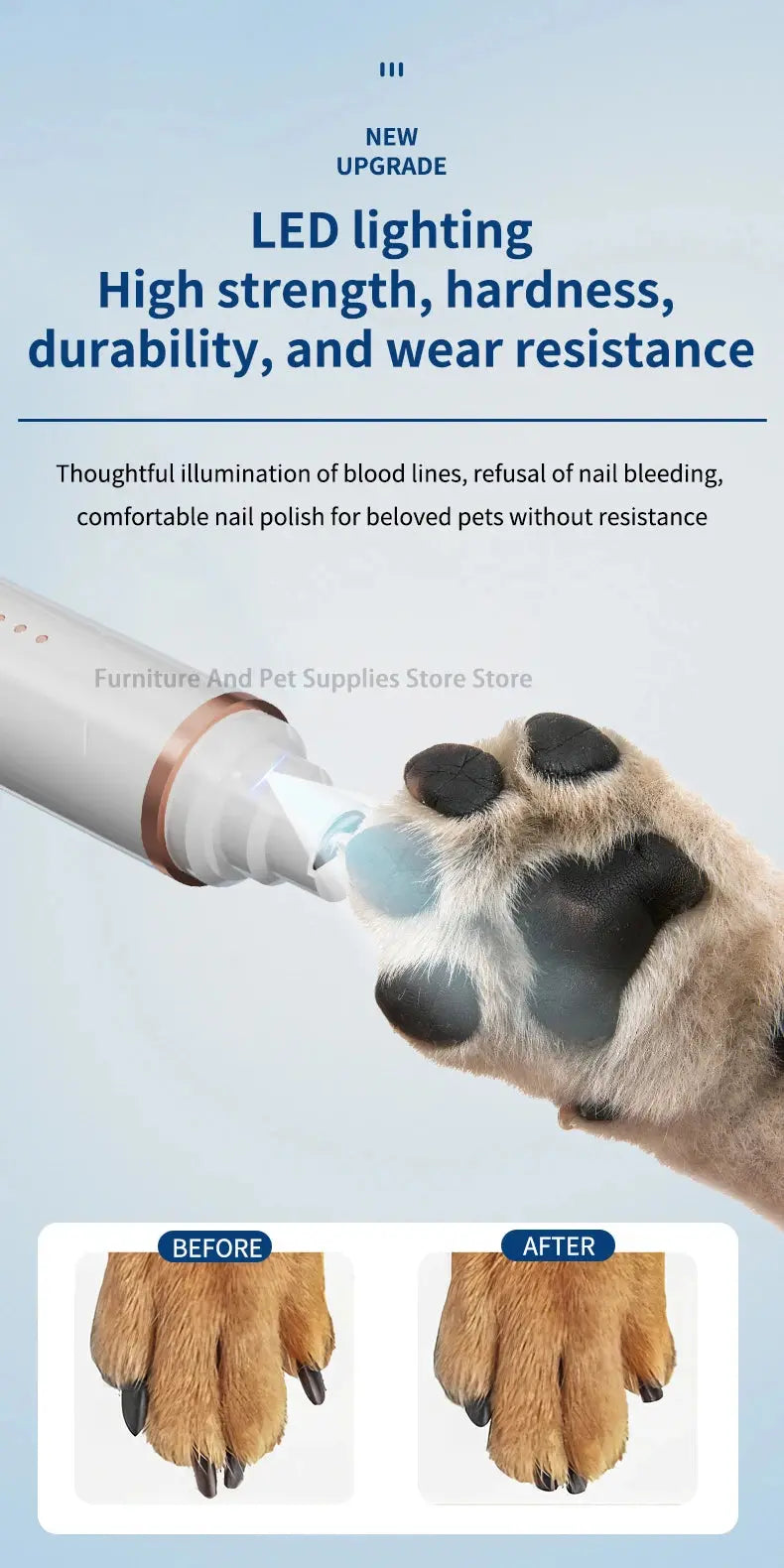 pet nail grinder 2-in-1 Pet Dog Paw Trimmer and Cat Nail Clipper WLP Company