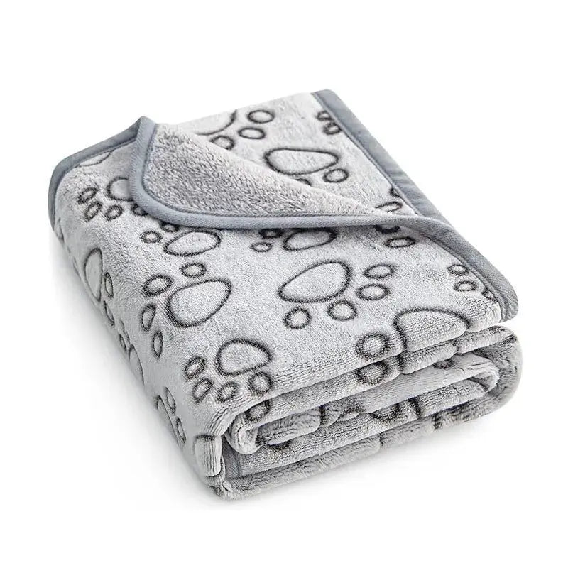 Dog Bed Mat Blanket Soft Fluffy Pet Sleeping Blanket Cute Paws Pattern Pet Travel Mat Warm Comfortable Blankets for Cat Dogs WLP Company