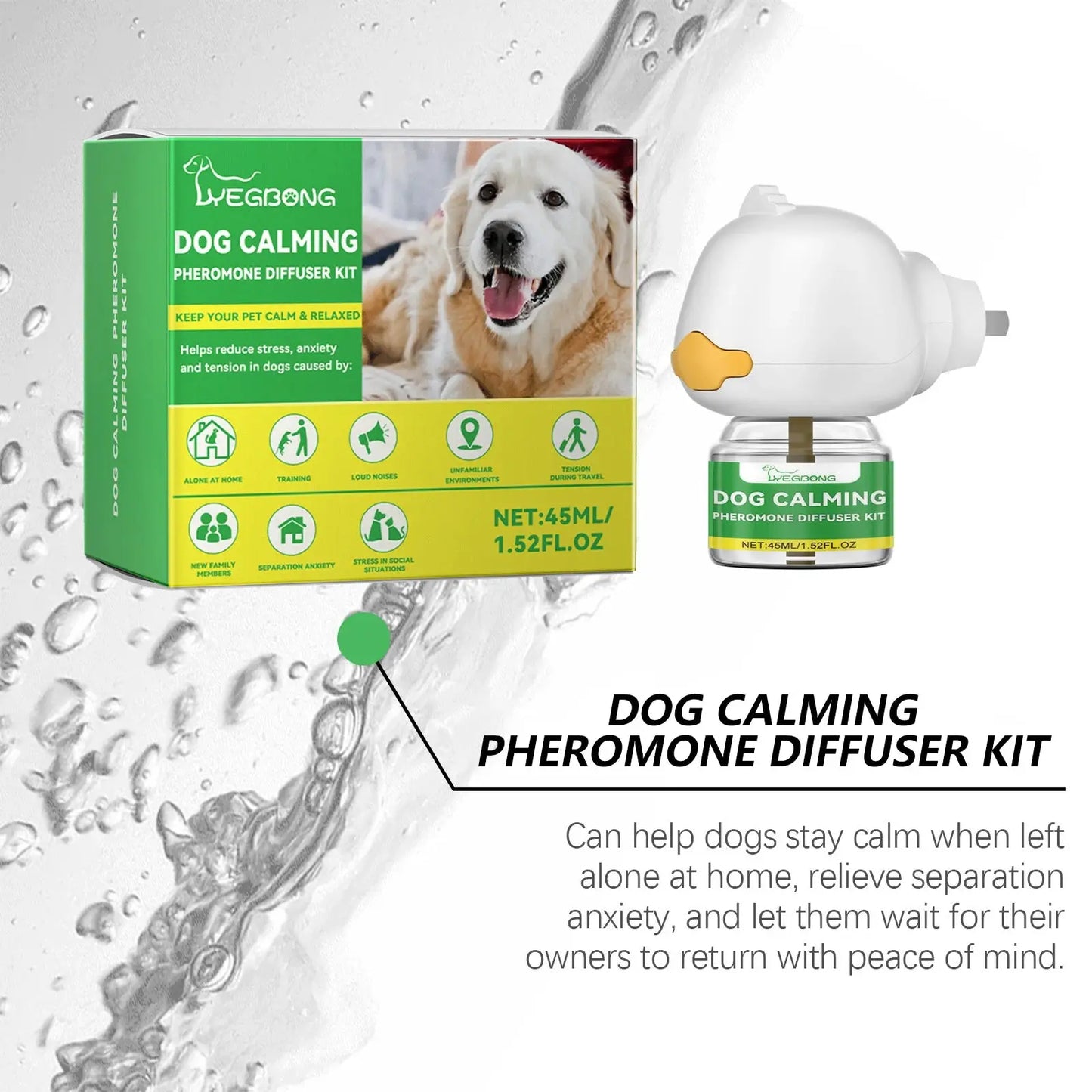 stress relief for pets 45ml Cats Dogs Stress Calming Care Kit, Long-lasting Pet Anxiety Relief Calming Diffuser, Perfect For Travel WLP Company