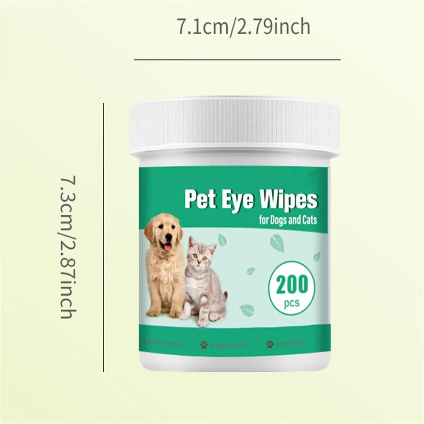 Pet Eye Wipes Cats And Dogs Tearmark Wet Wipes Cats And Dogs Universal No Irritation Cleaning Products 200 Canned Wipes WLP Company