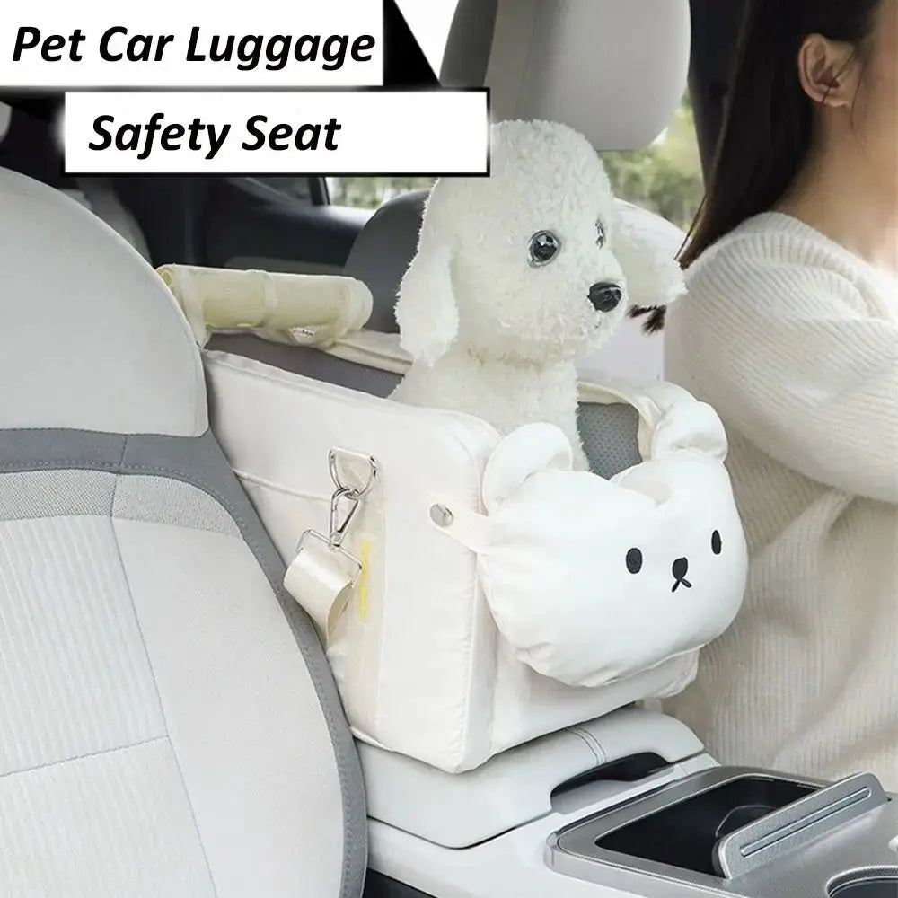pet car seat New Cute Pet Car Luggage Large Capacity Multifunction Pet Car Safety Seat Convenient Dog Car Backpack Outdoor Travel WLP Company