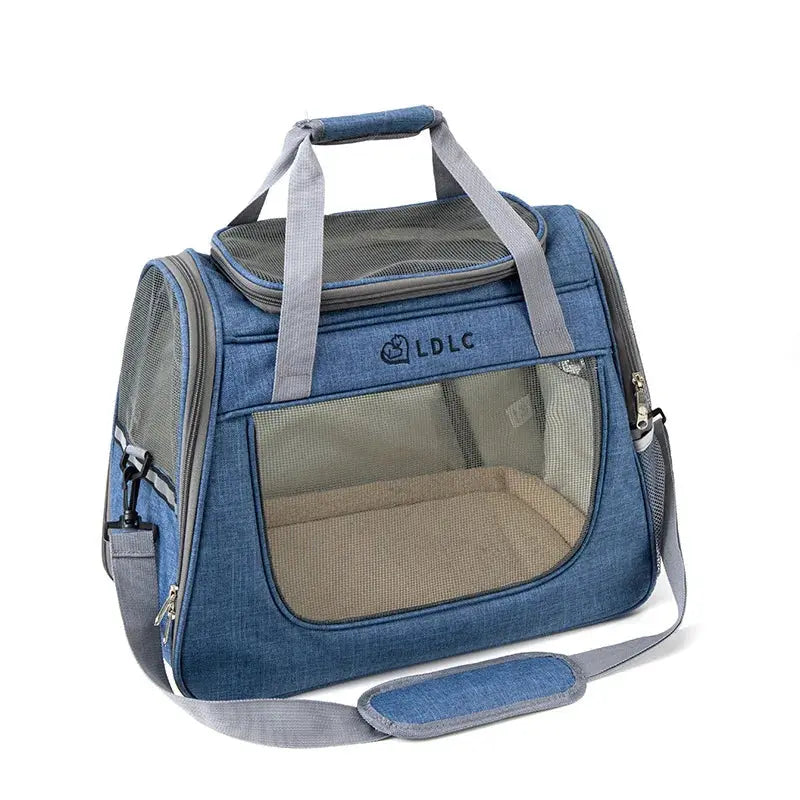 Portable Cat Bag Car-mounted Large Side Window Can Be Equipped with Trolley Pet Bag Breathable Travel Shoulder Folding Cat Bag WLP Company