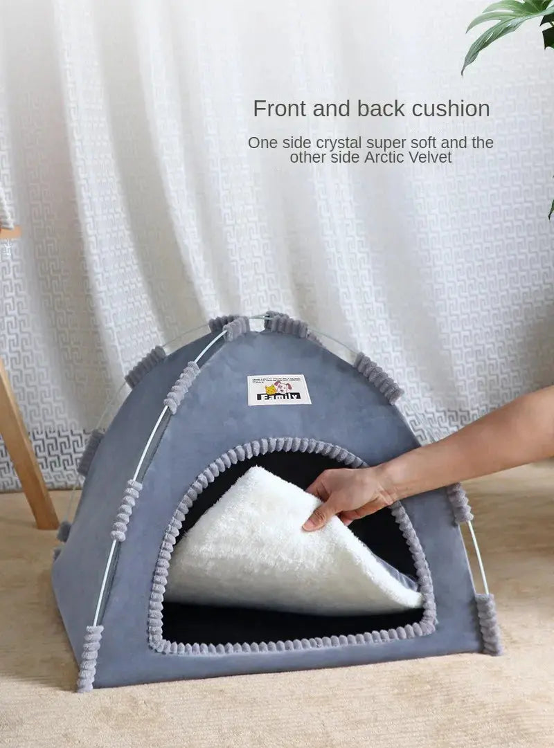 Foldable Cat House Pet Tent Four Seasons Universal Cat and Dog Pet Nest Summer Cool Mat Outdoor Portable Foldable Breathable WLP Company
