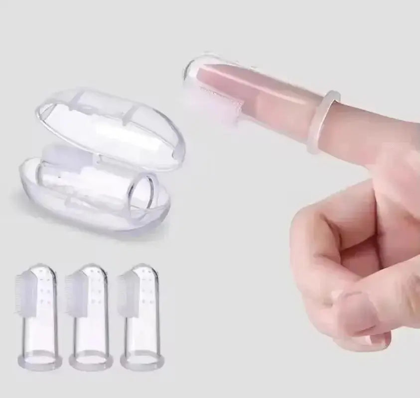 Pet Toothbrush Super Soft Pet Finger Toothbrush Teddy Dog Brush Bad Breath Tartar Teeth Care Tool Dog Cat Cleaning Silicagel Pet Supplies WLP Company