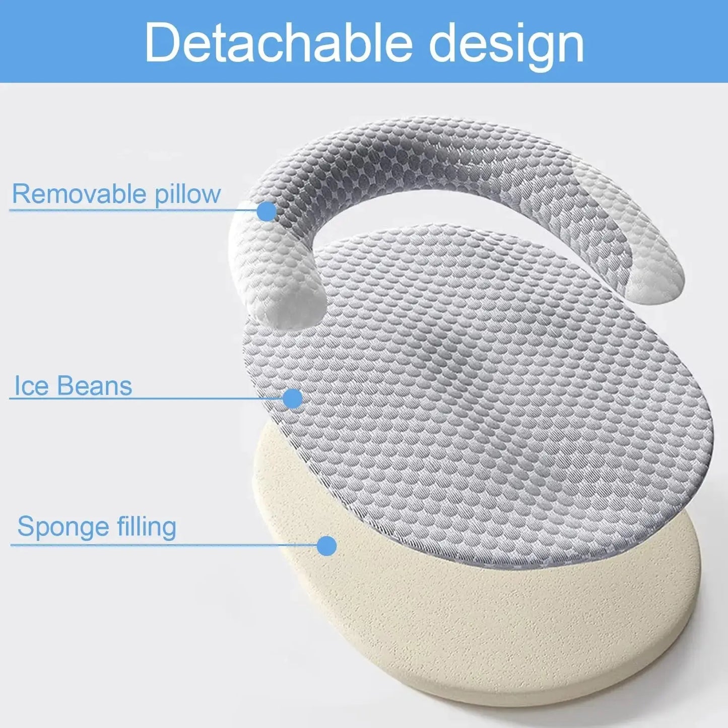 Dog Cooling Pad Mat with Pillow for Pet Puppy Cat Ice Cold Bed Sleeping Dog Cooling Mat Accessories Detachable Washable Mattress WLP Company