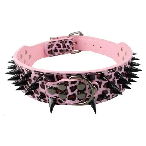 Spiked Leather Dog Collar WLP Company
