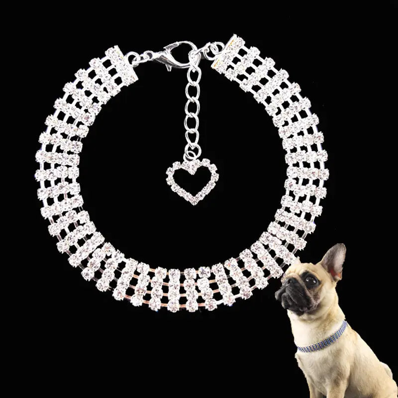 rhinestone pet collar Rhinestone Pet's Collar with Necklace - Stylish & Durable WLP Company