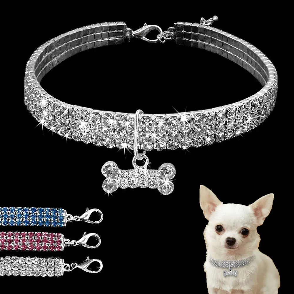Shiny Crystal Collar for Small Dogs WLP Company