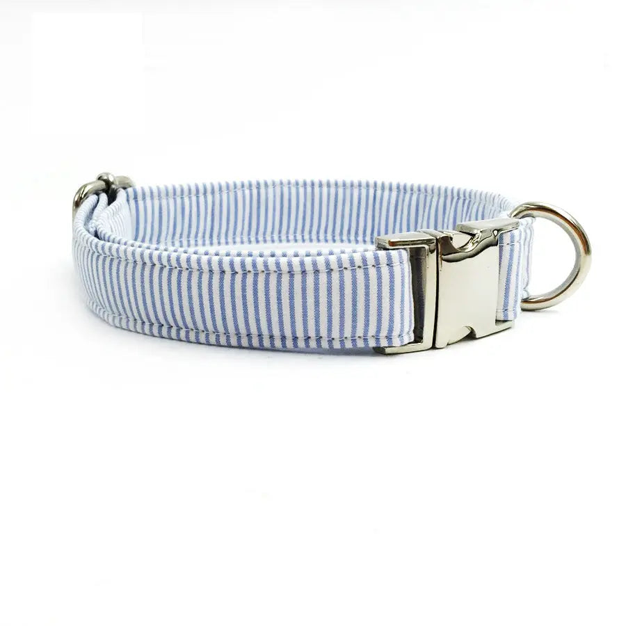 dog collar Stylish & Durable Dog's Striped Collar and Leash Set WLP Company