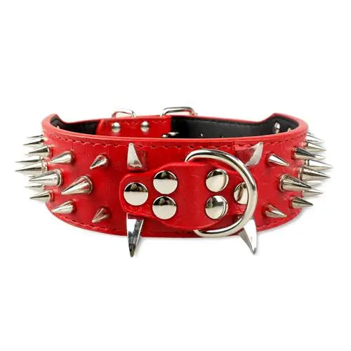 Spiked Leather Dog Collar WLP Company
