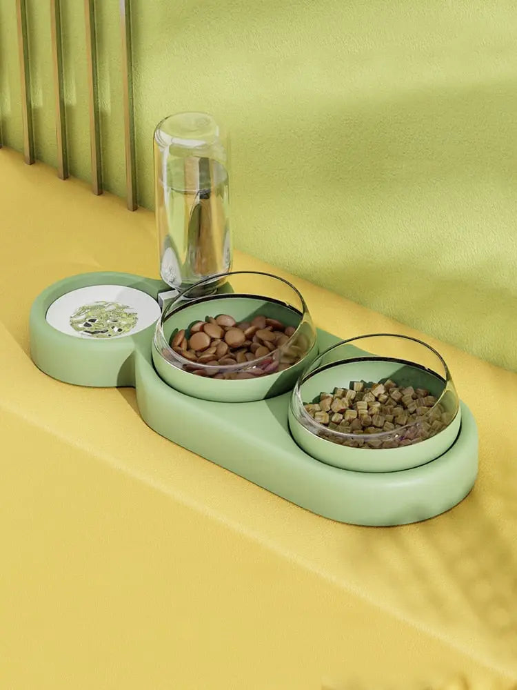 Triple Cat Bowl with Automatic Water Feeder WLP Company