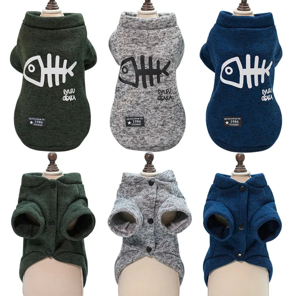 Stylish Fish Printed Dog Jacket - Fun Fashion for Your Furry Friend WLP Company