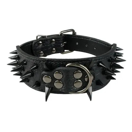 Spiked Leather Dog Collar WLP Company