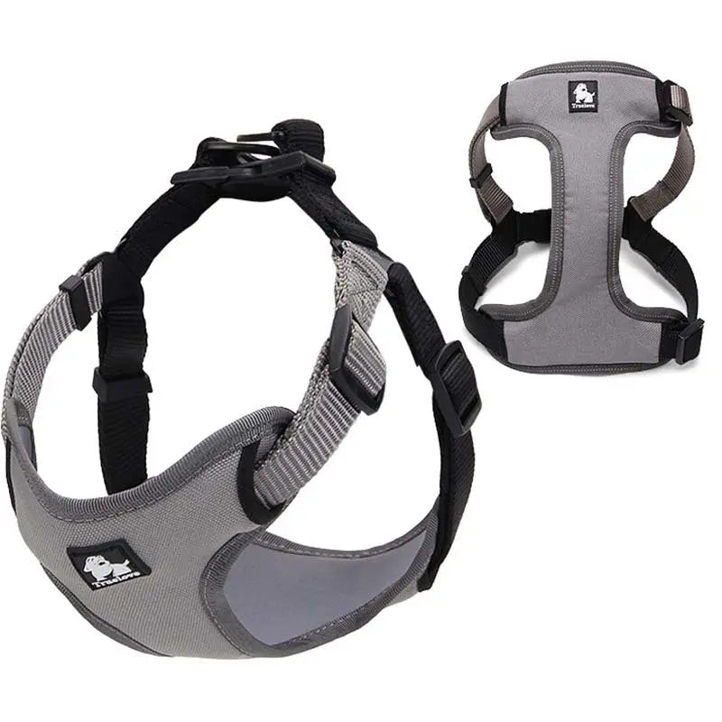 reflective dog harness Adjustable Soft Padded Reflective Dog's Harness - Ultimate Comfort & Safety WLP Company