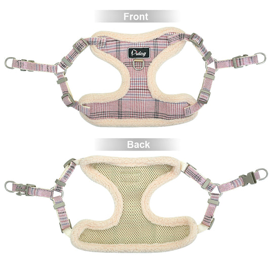 Dog Warm Plaid Vest with Leash