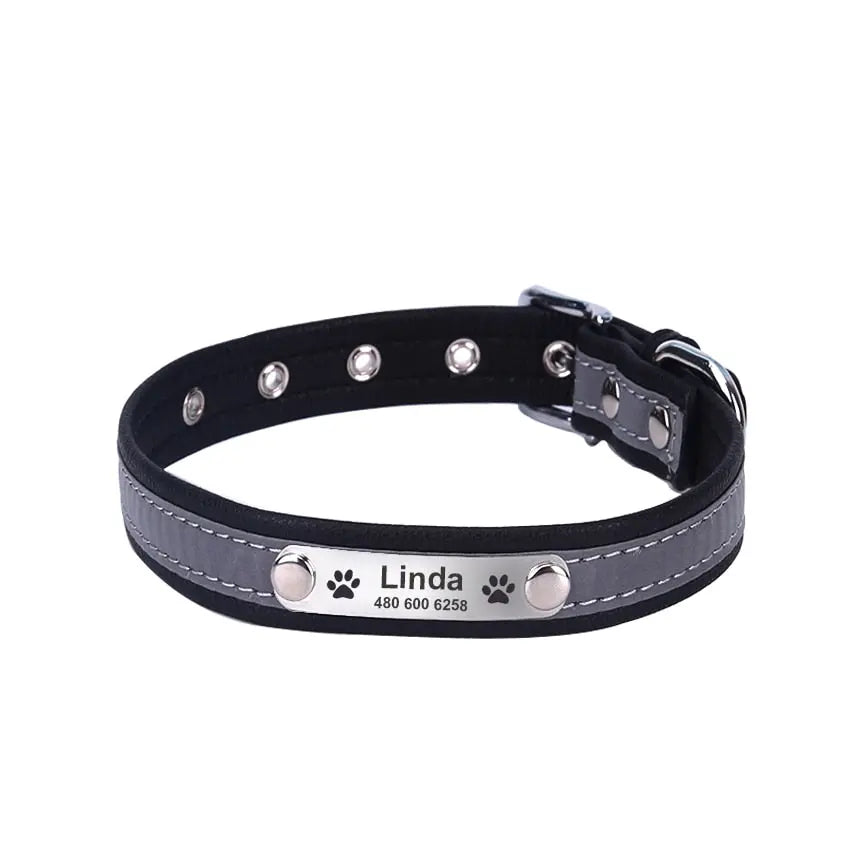 personalized dog collar Reflective Dog Collar WLP Company