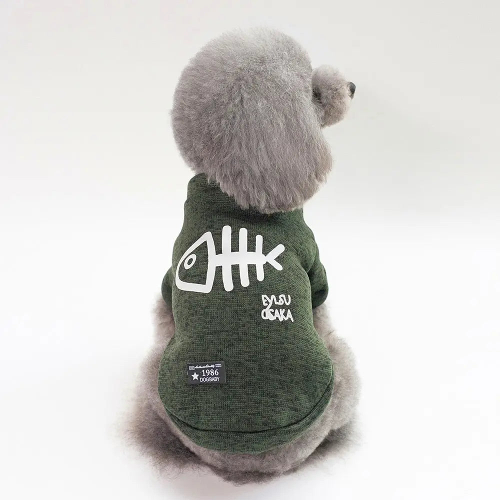 Stylish Fish Printed Dog Jacket - Fun Fashion for Your Furry Friend WLP Company