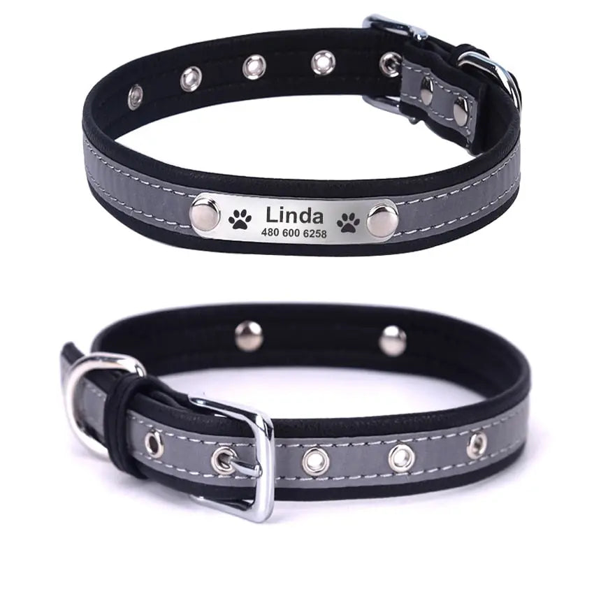 personalized dog collar Reflective Dog Collar WLP Company