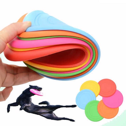 Colorful Silicone Flying Disk Dog Toy - Ultimate Fun Companion
