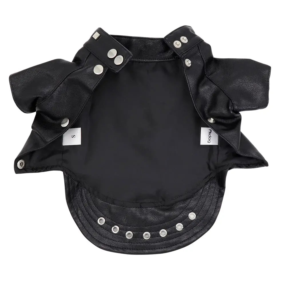 Black Leather Jacket for Cats - Stylish PU Leather Costume WLP Company