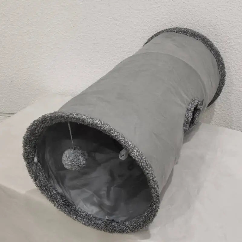 collapsible pet tunnel Collapsible Suede Tunnel: The Ultimate Hide & Seek Playground for Pets! WLP Company