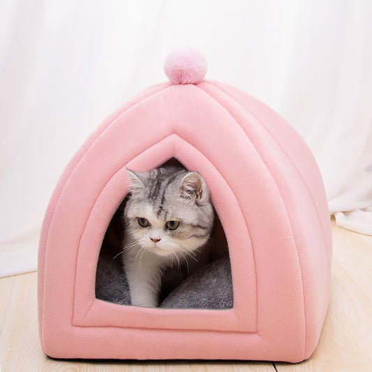 Cats Sleeping House Bed - Cozy Enclosed Sanctuary for Your Feline