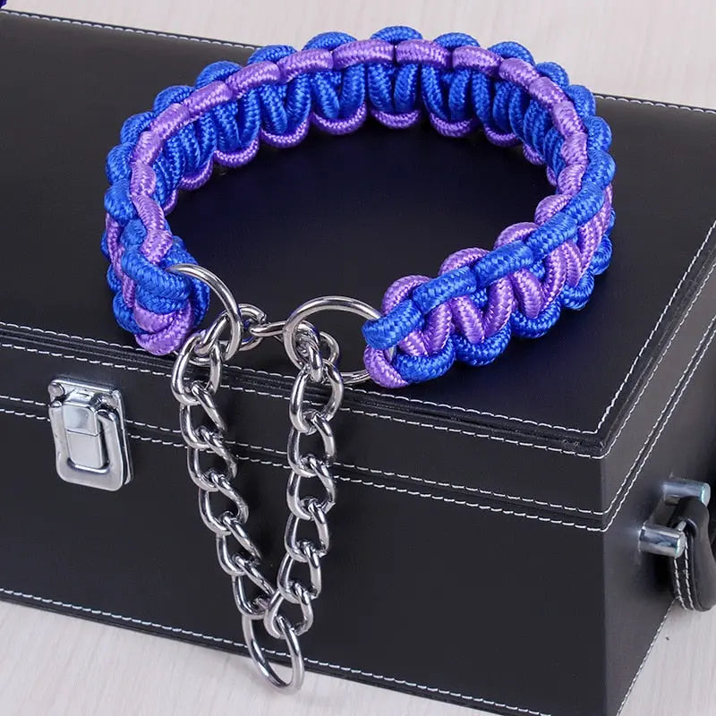 braided nylon dog collar Durable & Stylish Bright Braided Nylon Dog's Collar WLP Company