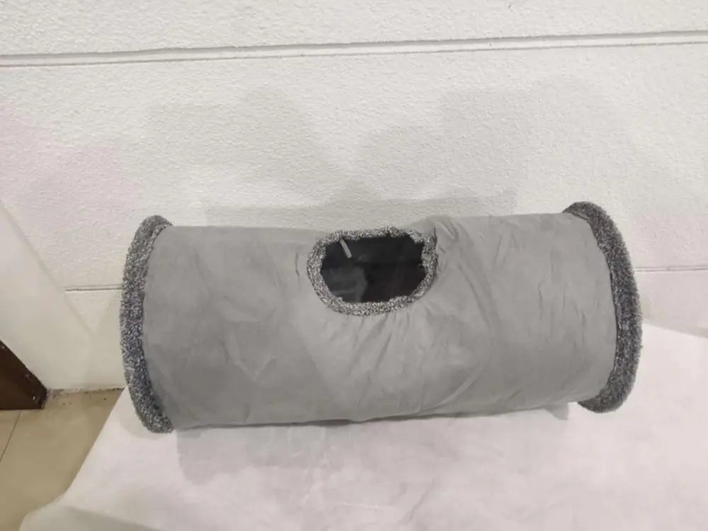 collapsible pet tunnel Collapsible Suede Tunnel: The Ultimate Hide & Seek Playground for Pets! WLP Company