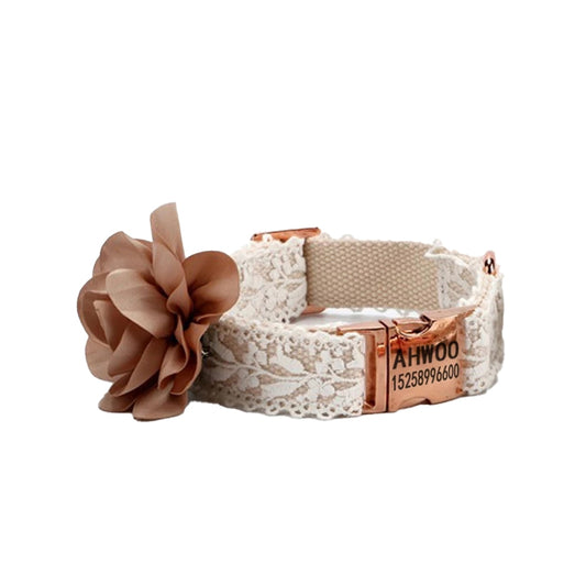 Dog's Laced Floral Collar