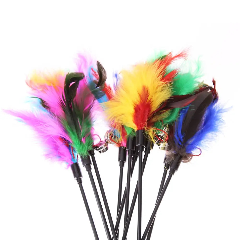 interactive cat toys Set Interactive Sticks with Feathers for Cats WLP Company