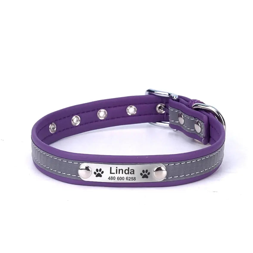 personalized dog collar Reflective Dog Collar WLP Company