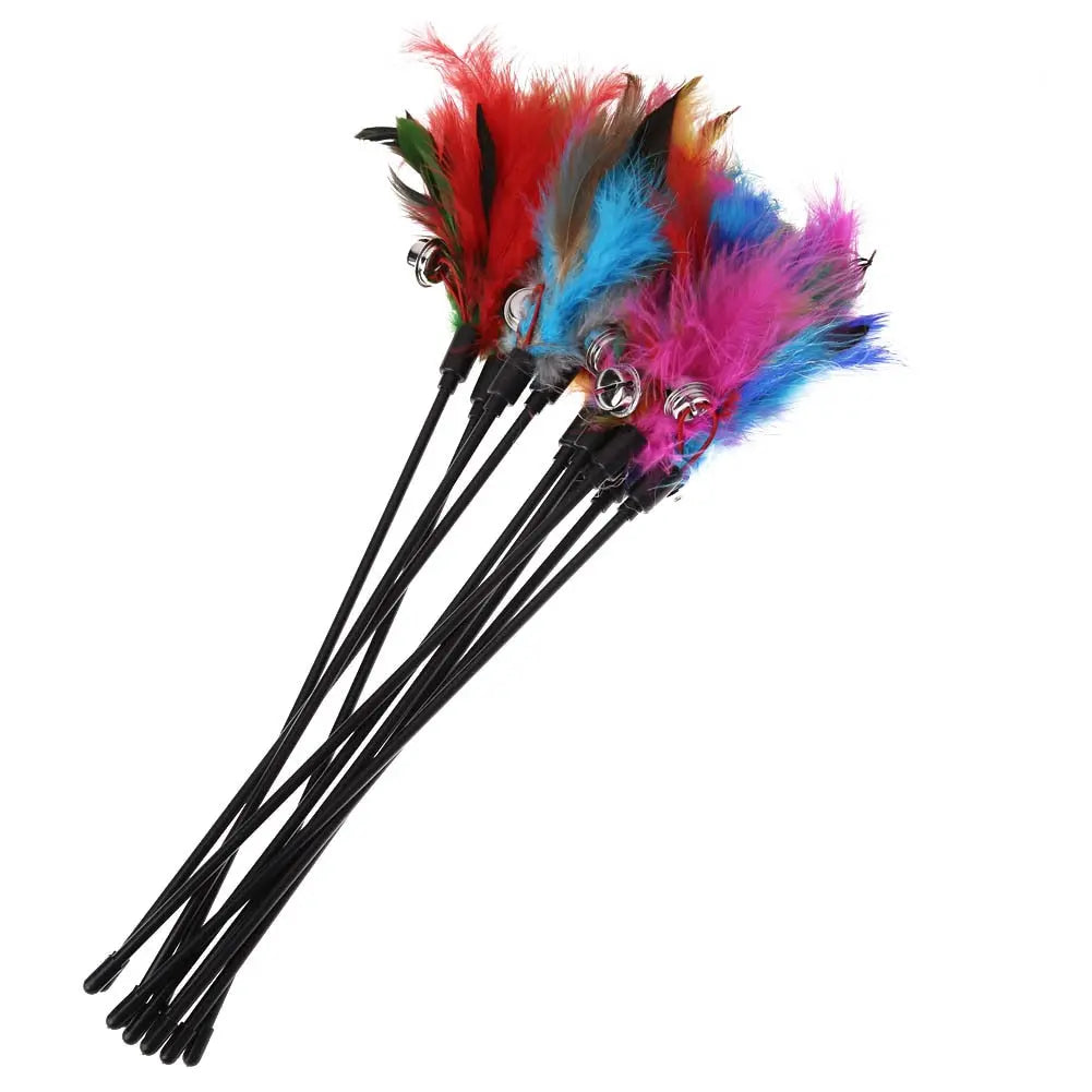 interactive cat toys Set Interactive Sticks with Feathers for Cats WLP Company