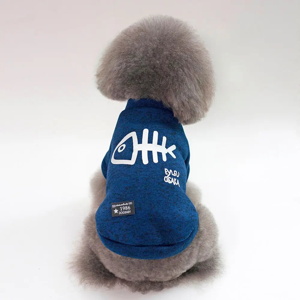 Stylish Fish Printed Dog Jacket - Fun Fashion for Your Furry Friend WLP Company