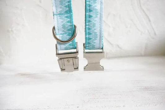 Turquois Dog Collar and Leash Set - Stylish and Durable WLP Company