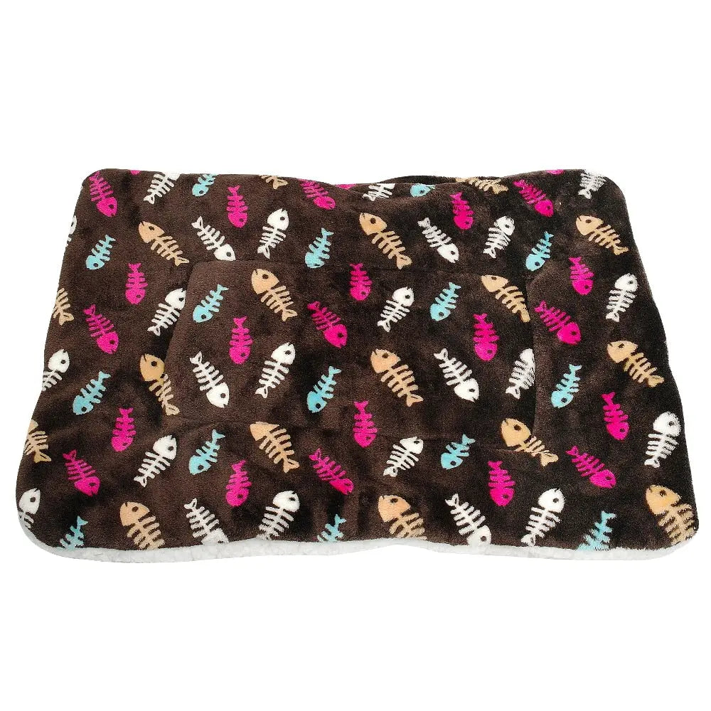 Warm Lamb Velvet Dog Mat with Colorful Print WLP Company