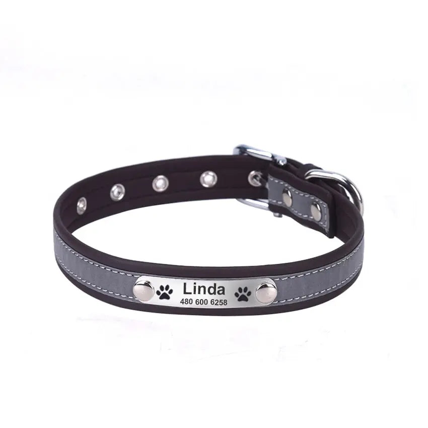 personalized dog collar Reflective Dog Collar WLP Company