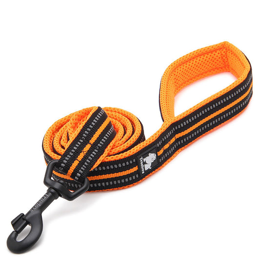 Soft Nylon Dog Leash with Reflective Stripes