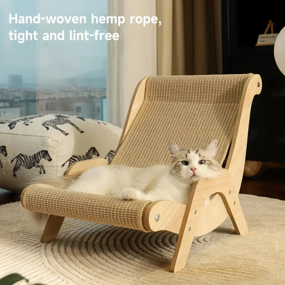 Pet Sofa Lounge Chair Cat Scratching Sleeping Relaxation Chair Luxurious Comfortable Sisal Cat Cushion Seat Cat Bed Pet Gift WLP Company
