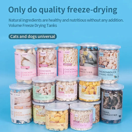Pet Snacks Canned Freeze-Dried Chicken, Duck, Beef, and Quail Eggs WLP Company