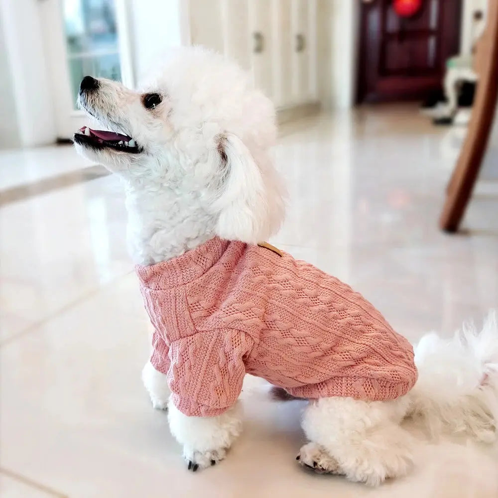 Warm Wool Knitted Turtleneck Cat Sweater WLP Company