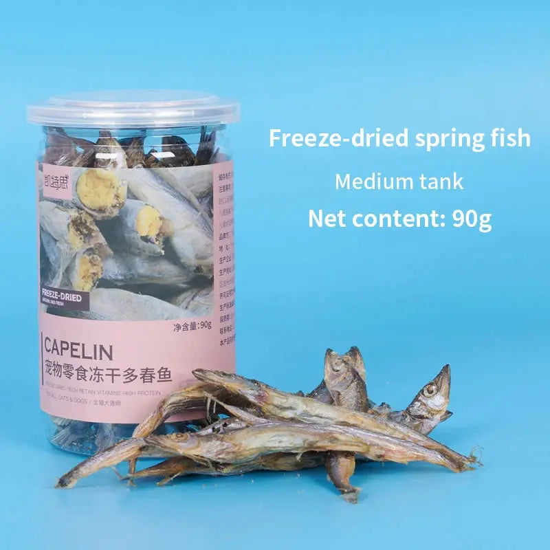 freeze-dried fish Freeze-dried spring fish, cat snacks, dried small fish, pet dogs, freeze-dried beautiful hair and teeth cleaning WLP Company