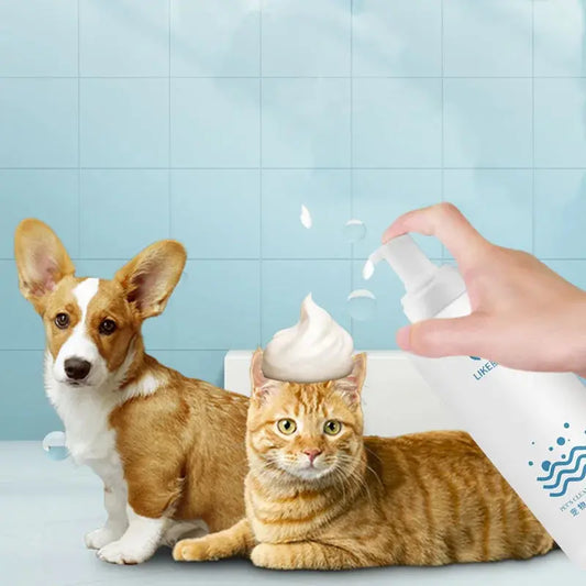 Pet Dry Cleaning Foam, Water-Free, Dog, Cat, Puppy Shower Gel, Super Shampoo Deodorant WLP Company